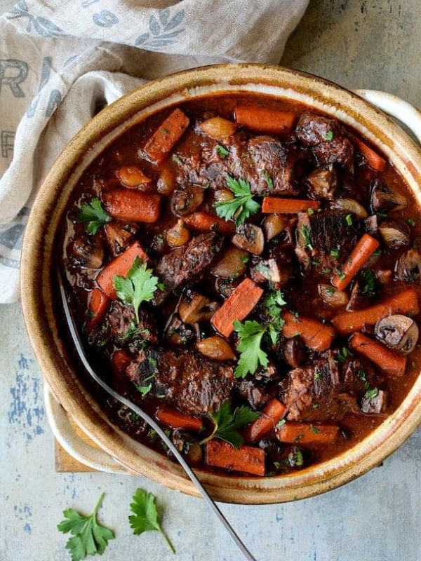 Slow Cooker Beef Short Ribs Bourguignon