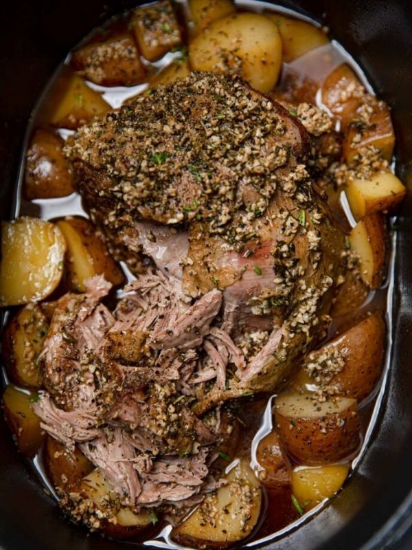 Slow Cooker Leg of Lamb