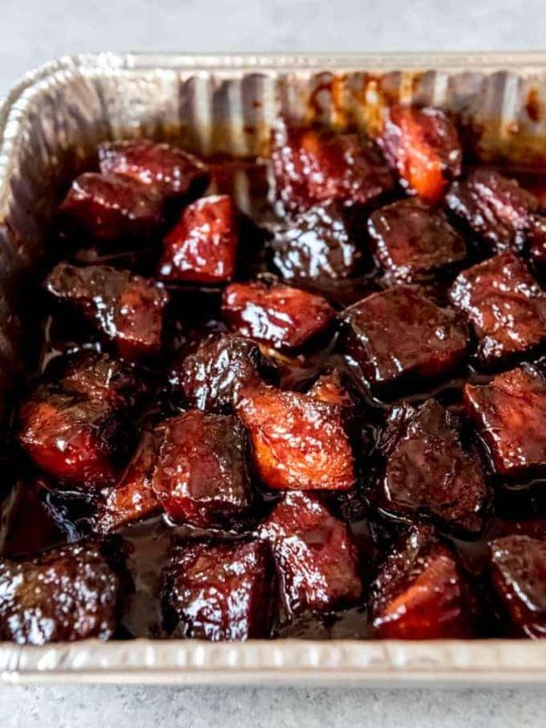 Smoked Pork Belly Burnt Ends