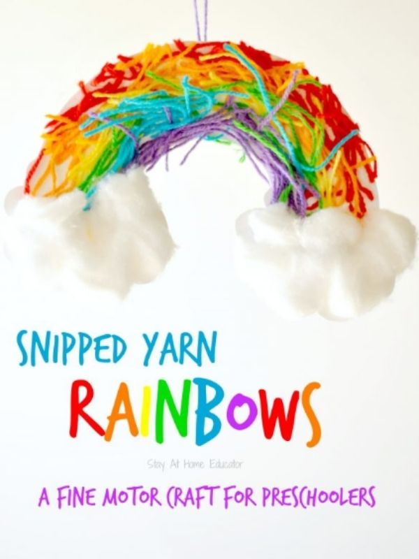 Snipped Yarn Rainbow Craft