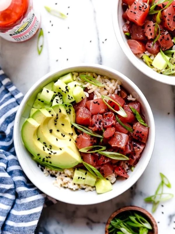 Spicy Tuna Poke Bowls Recipe Picture