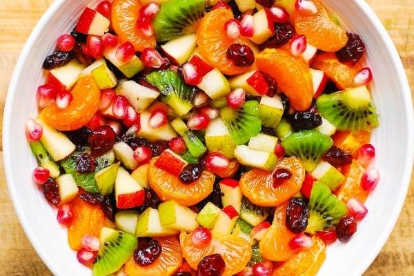 Winter Fruit Salad with Maple-Lime Dressing