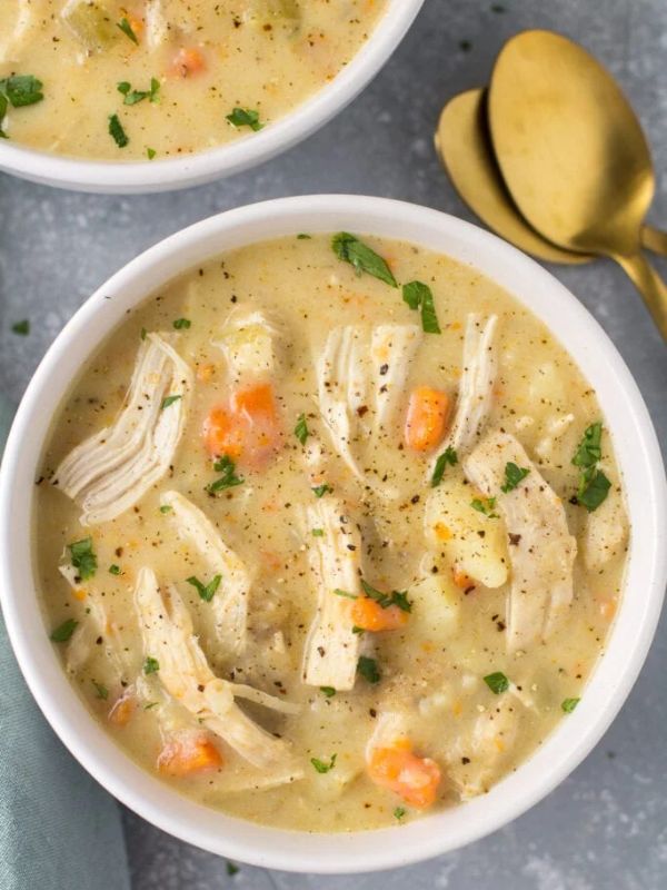 Healthy Chicken Pot Pie Soup