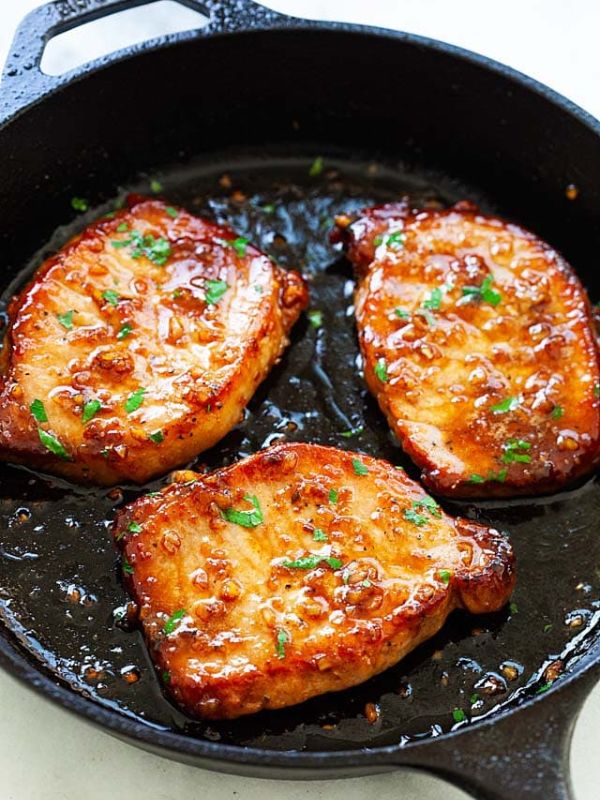 Honey Garlic Boneless Pork Chops 