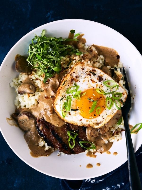 Keto Loco Moco Breakfast Bowl